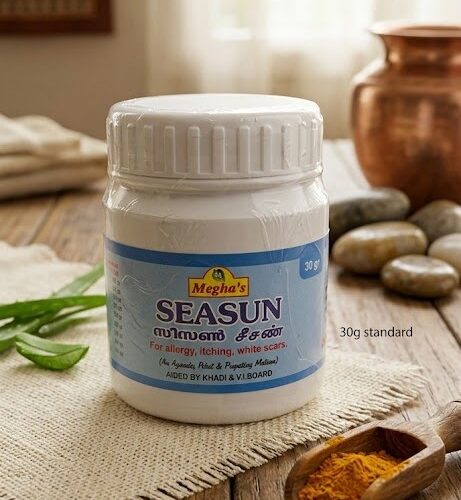Megha's SEASUN – Ayurvedic Remedy for Skin Allergy, Itching & White Scars
