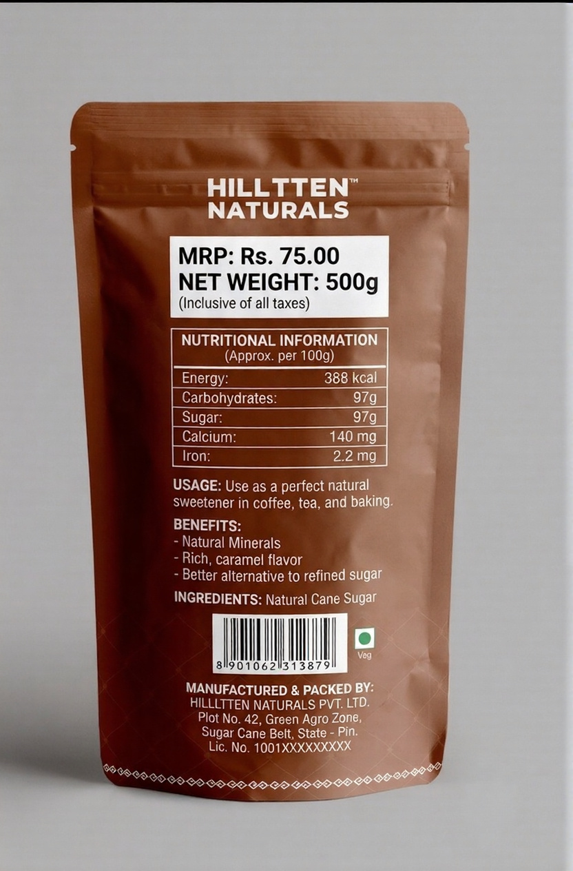 HILLTTEN NSATURALS BROWN SUGAR 500G - Image 2