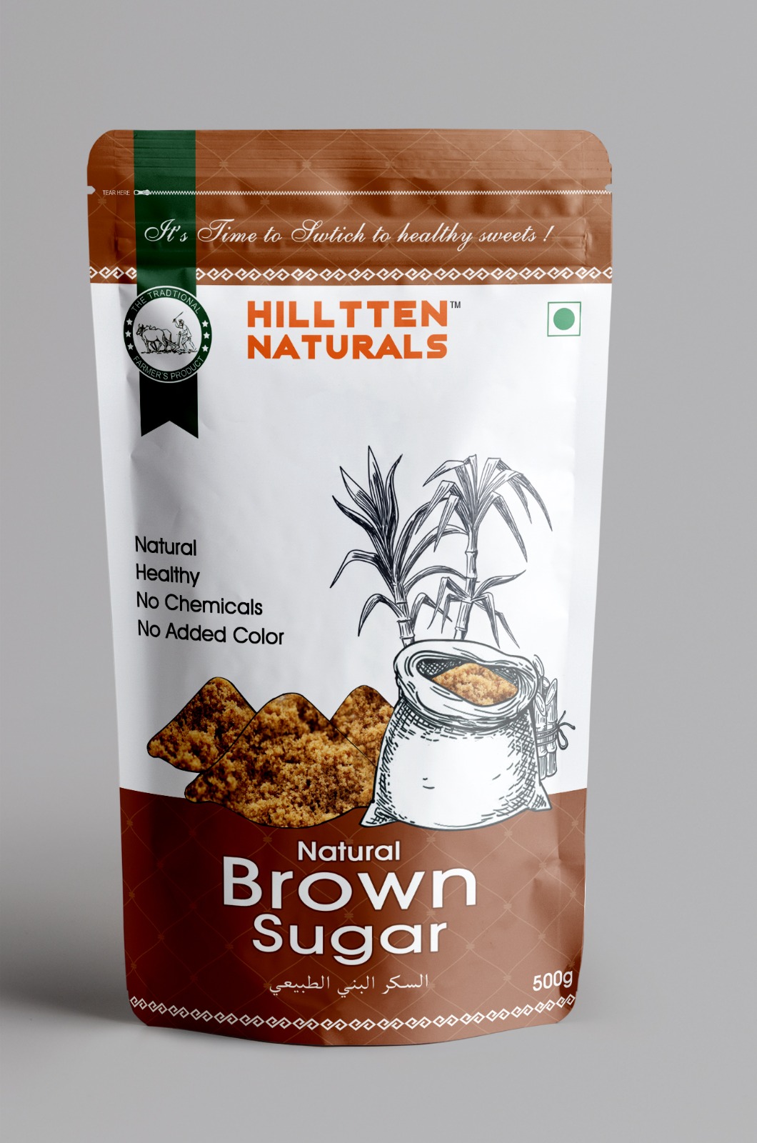 HILLTTEN NSATURALS BROWN SUGAR 500G
